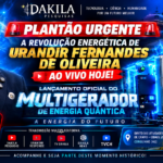 Multigerador de Energia Quântica: Urandir Fernandes faz lançamento ao vivo hoje
